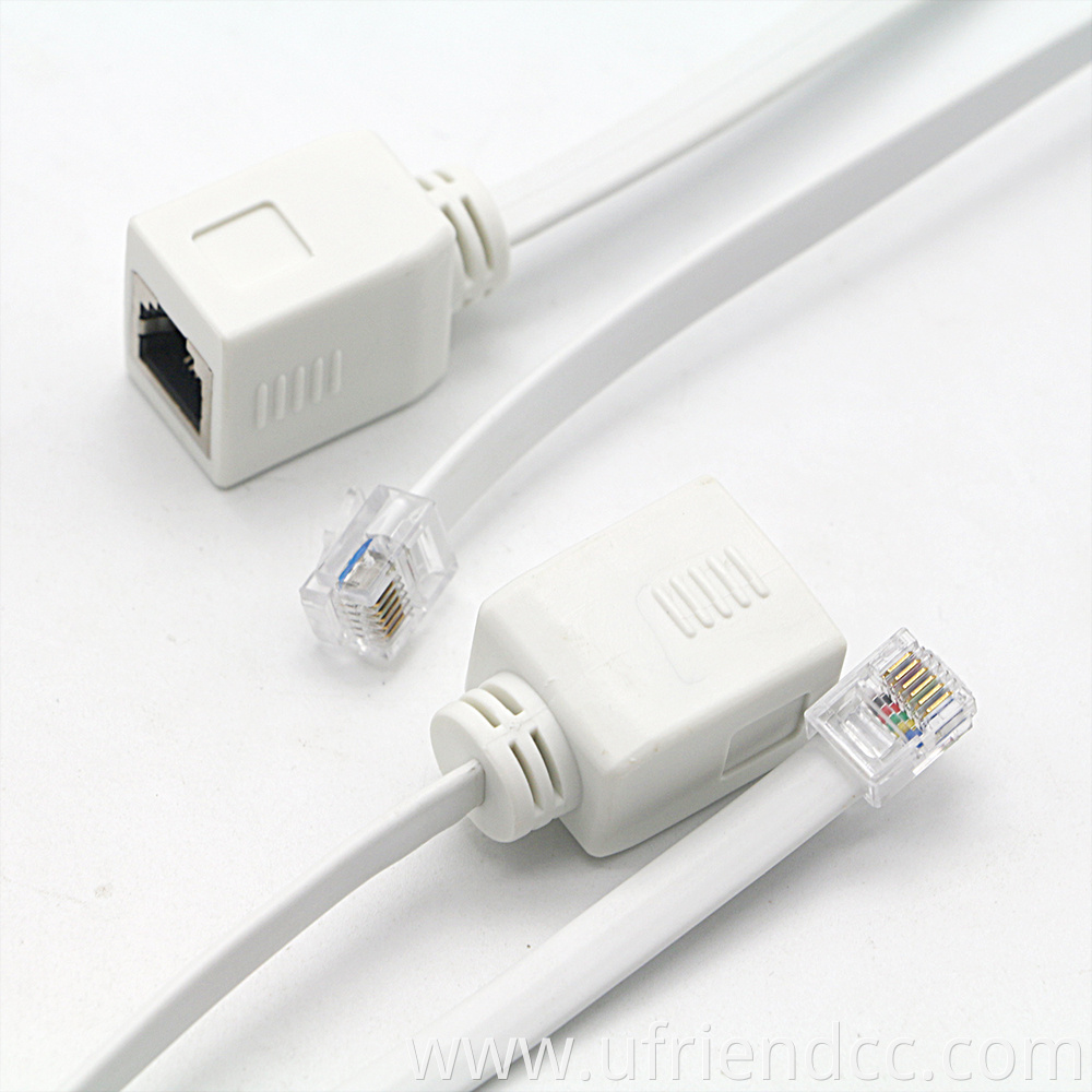 RJ12 RJ11 6P6C 6-PIN MALE to RJ45 CAT5 ETHERNET 6P6C6-PIN FEMALE NETWORK ADAPTER rj12 flat cable